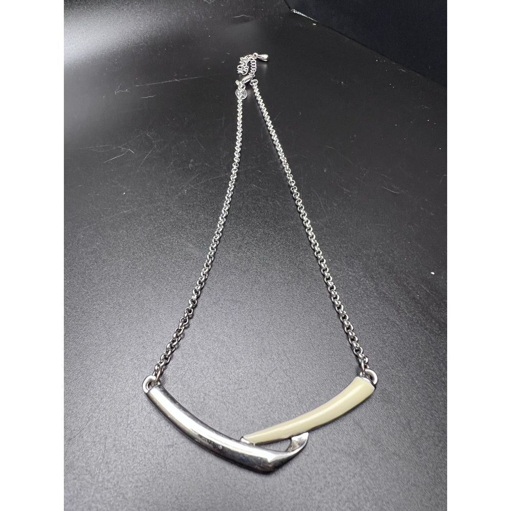 Lia Sophia Enamel Criss-Cross Necklace